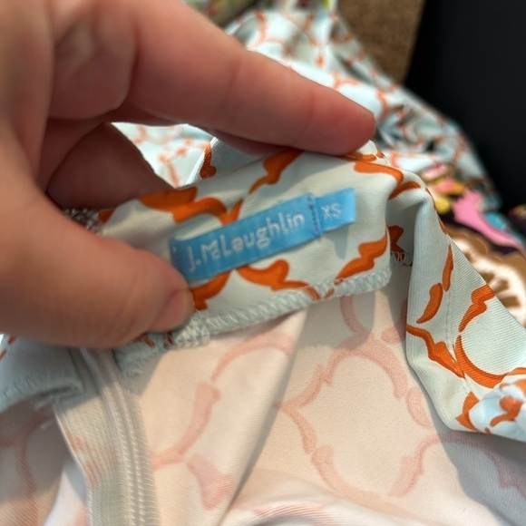 J.McLaughlin Geometric Print Maxi Dress Catalina Cloth Size XS Coastal Beach - Picture 4 of 5